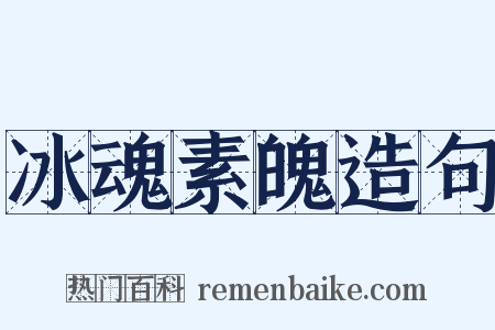 冰魂素魄造句是什么意思的图片